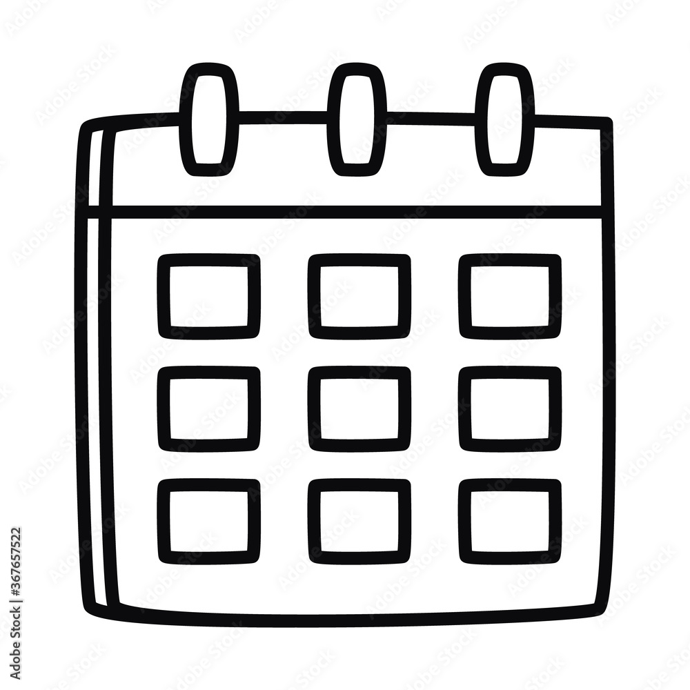 calendar planner icon, line style calendar planner icon, line style