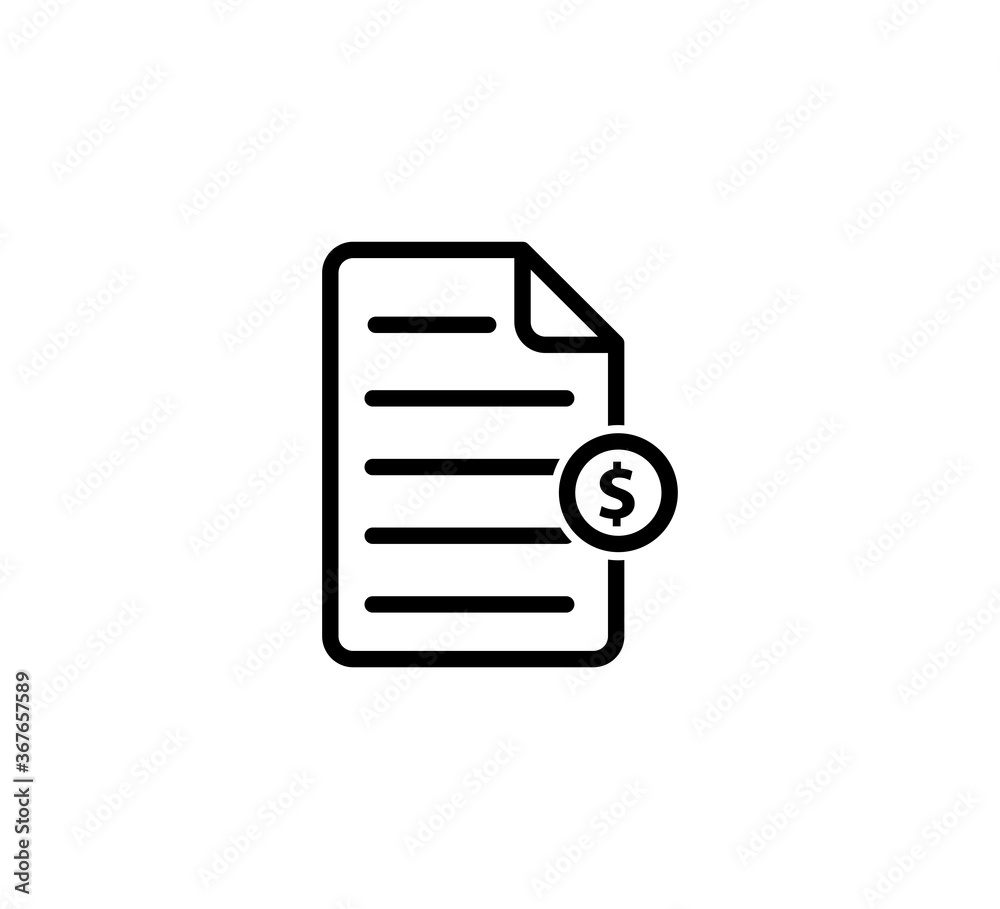 Bill icon vector logo design template Bill icon vector logo design template