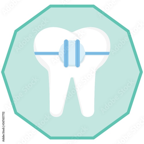 tooth with braces