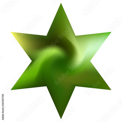 Colored background in the form of hexagram.