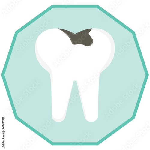 tooth with caries