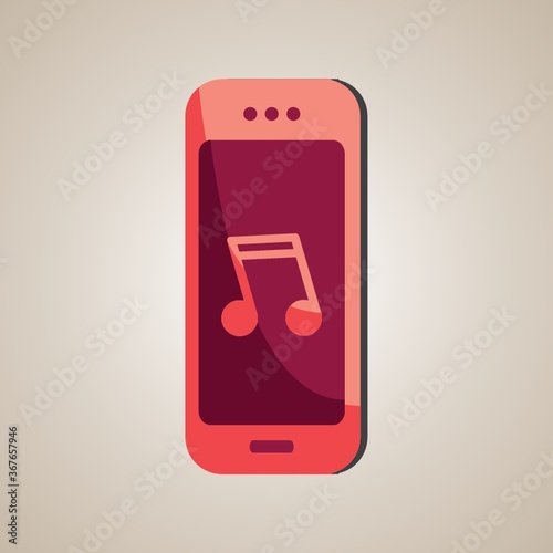 smartphone playing music