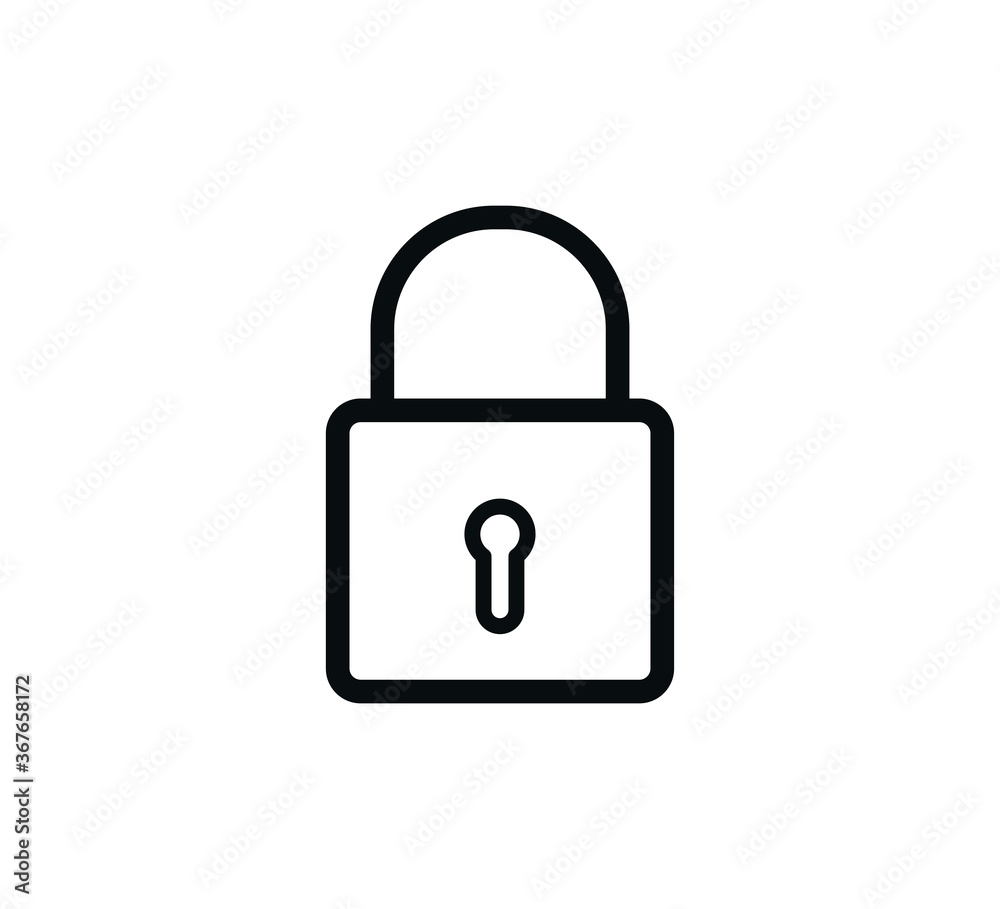 Padlock icon vector logo design template Padlock icon vector logo design template