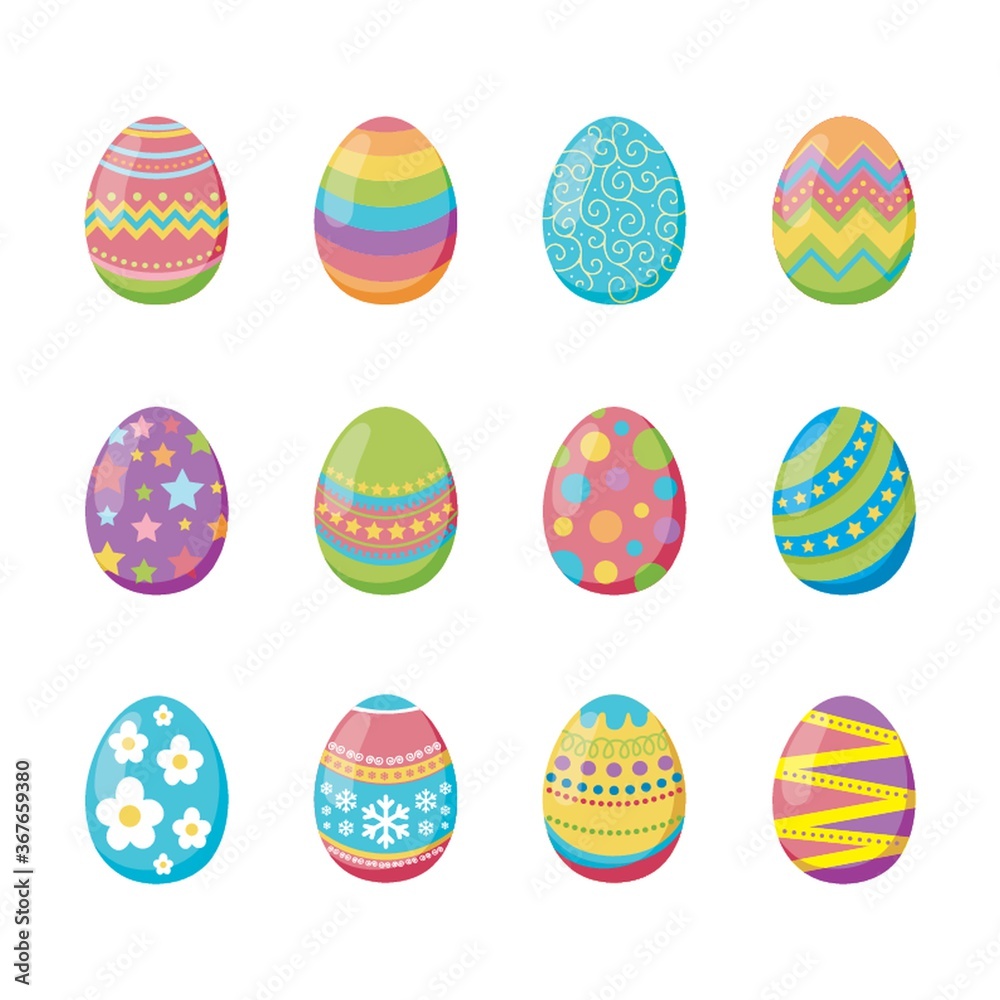 set of easter icons