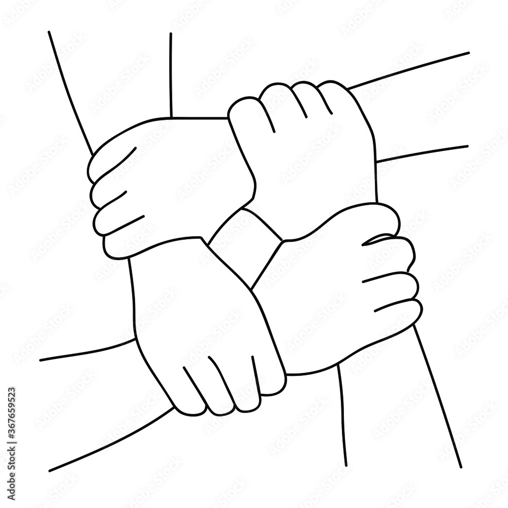 Line art vector illustration graphic of hand pointing at something ...