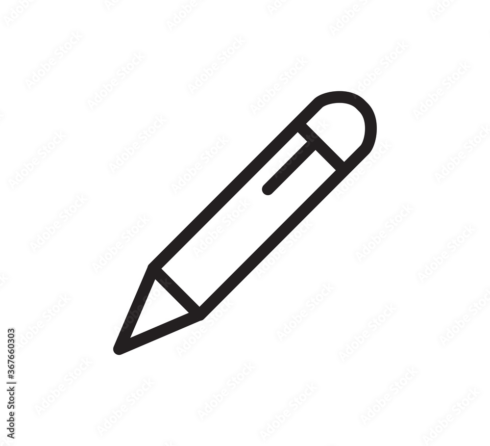 Pencil icon vector logo design template