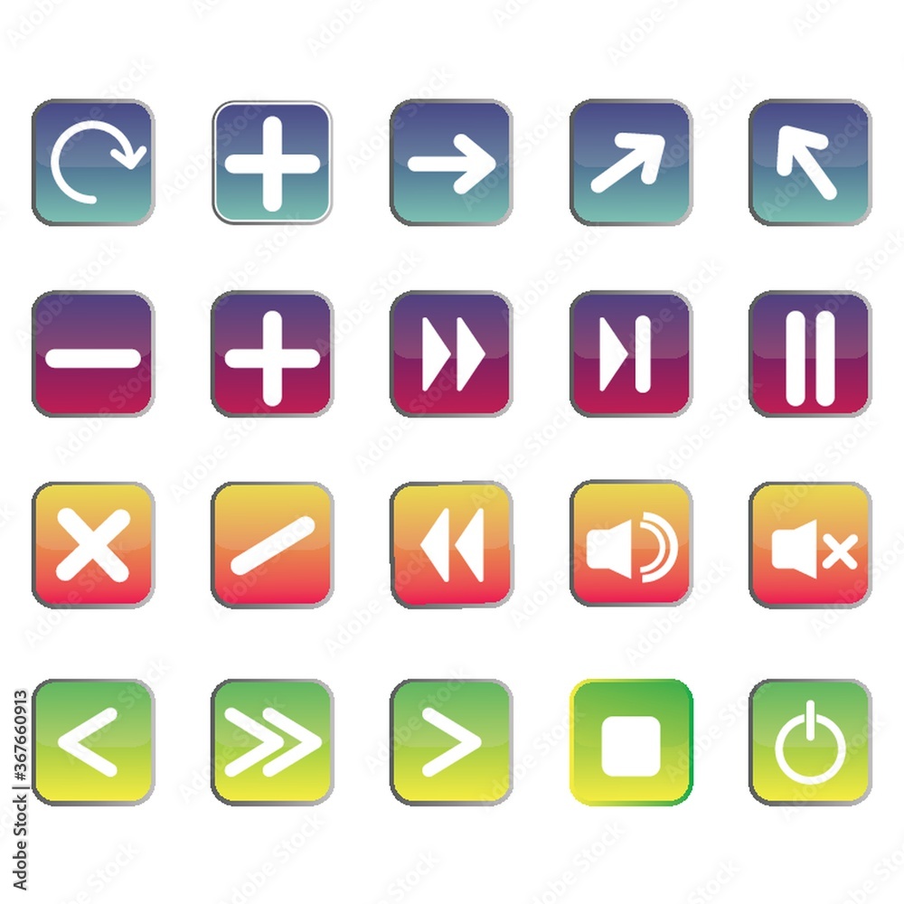 set of buttons set of buttons