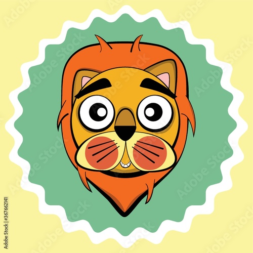 lion blushing