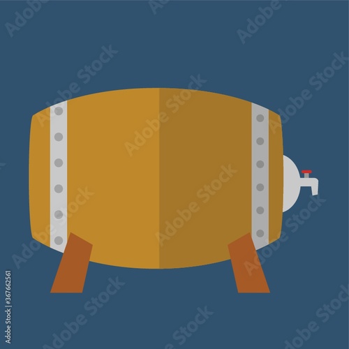 beer barrel with a tap