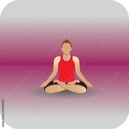 girl practising yoga in lotus pose