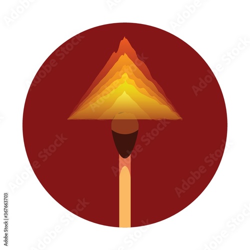 burning match stick