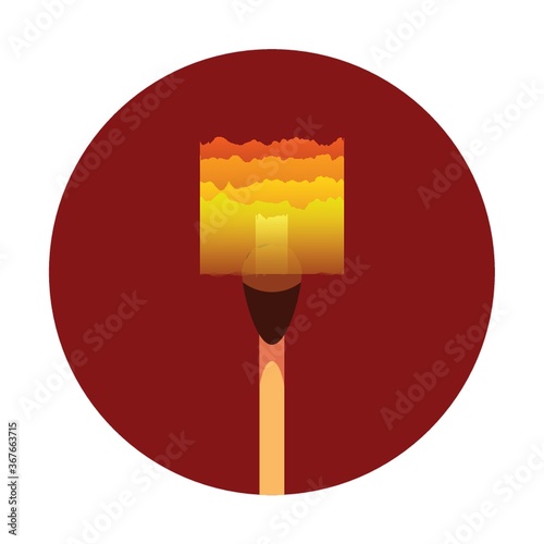 burning match stick