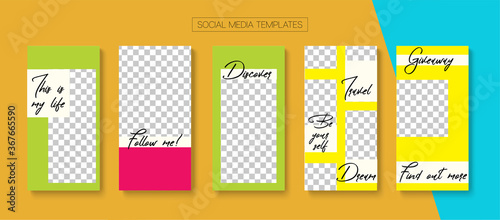 Social Stories Cool Vector Layout.