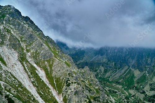 Beautiful panoramic aerial drone view of mountain in National Park High Tatra. northern Slovakia, Europe. Beautiful world. © udmurd
