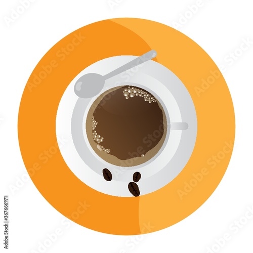 hot coffee in cup