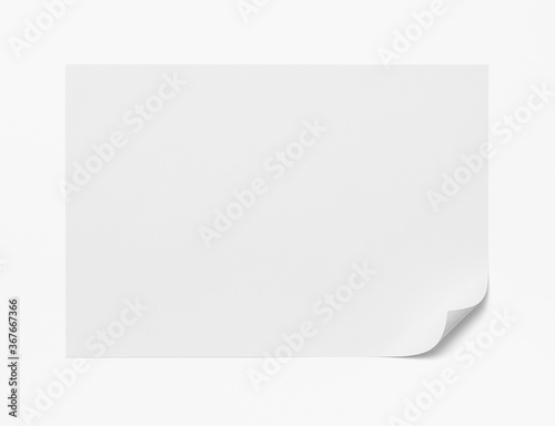 sheet of paper isolated on white  © spacezerocom