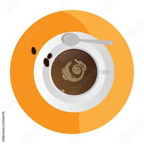 hot coffee in cup