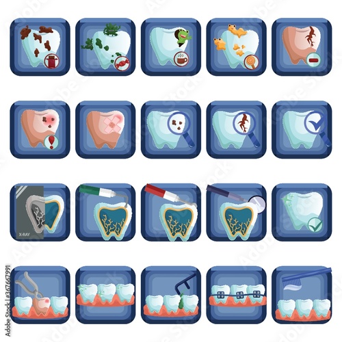 dental icon set