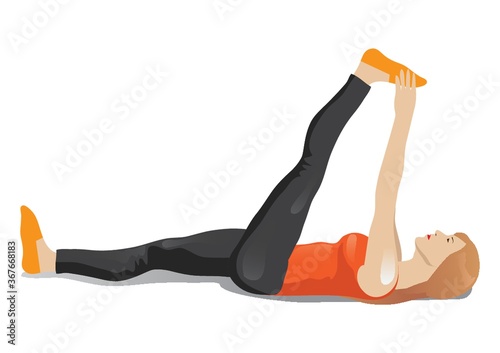 woman doing yoga