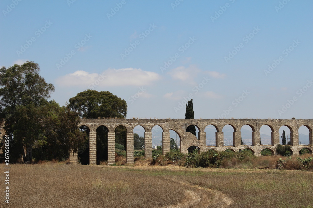 The Ottoman Aqueduct Water of Suleiman Pasha that build in 1814 to bring water from Kabri springs through kibbutz Lohamei Haghetaot to Akko d