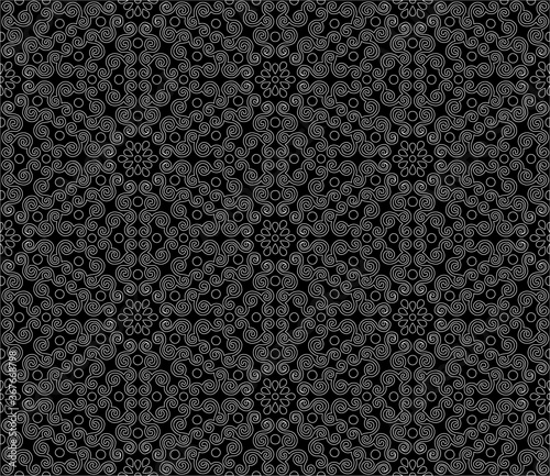 Abstract patterns seamless black and white doodle Sketch