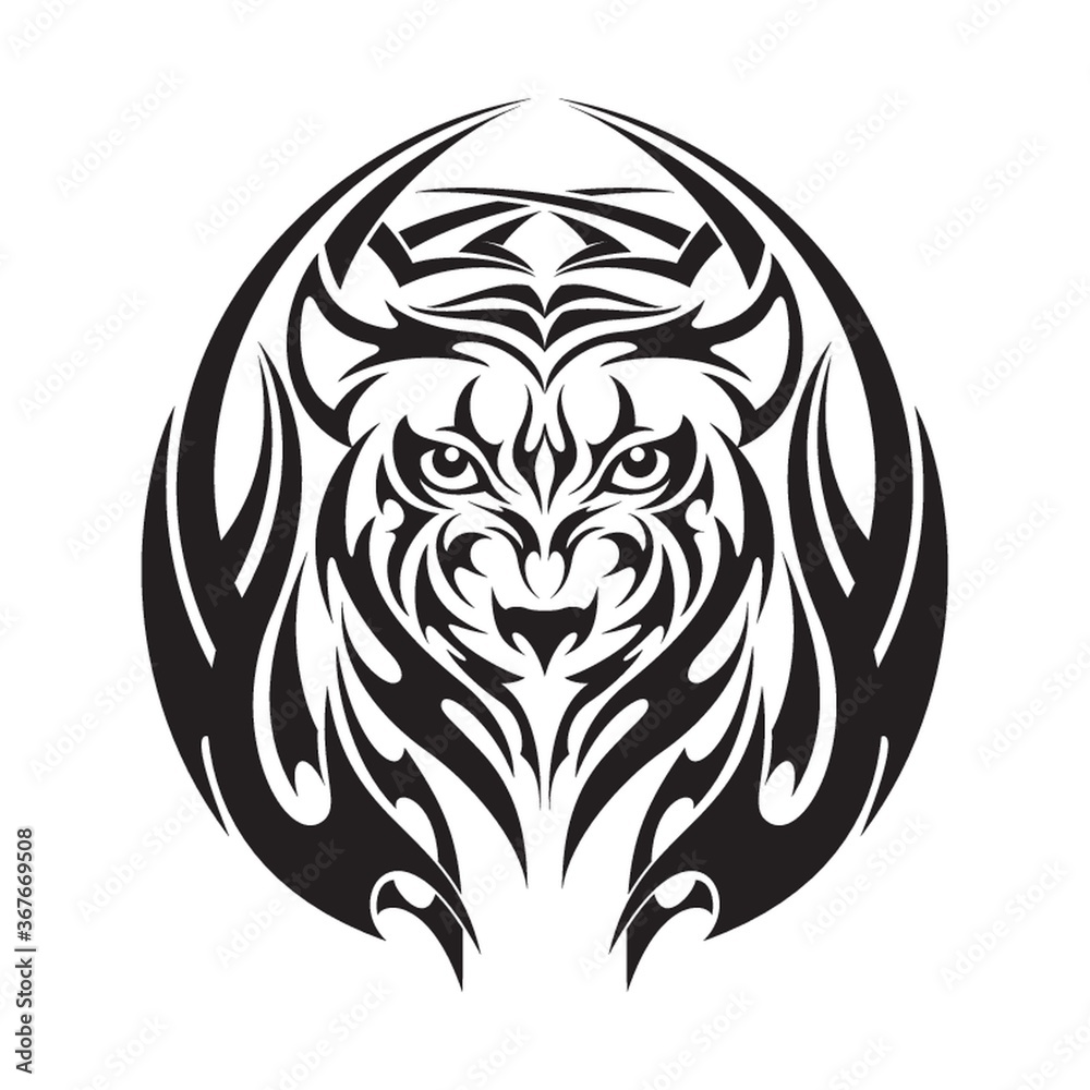Fototapeta premium tiger tattoo
