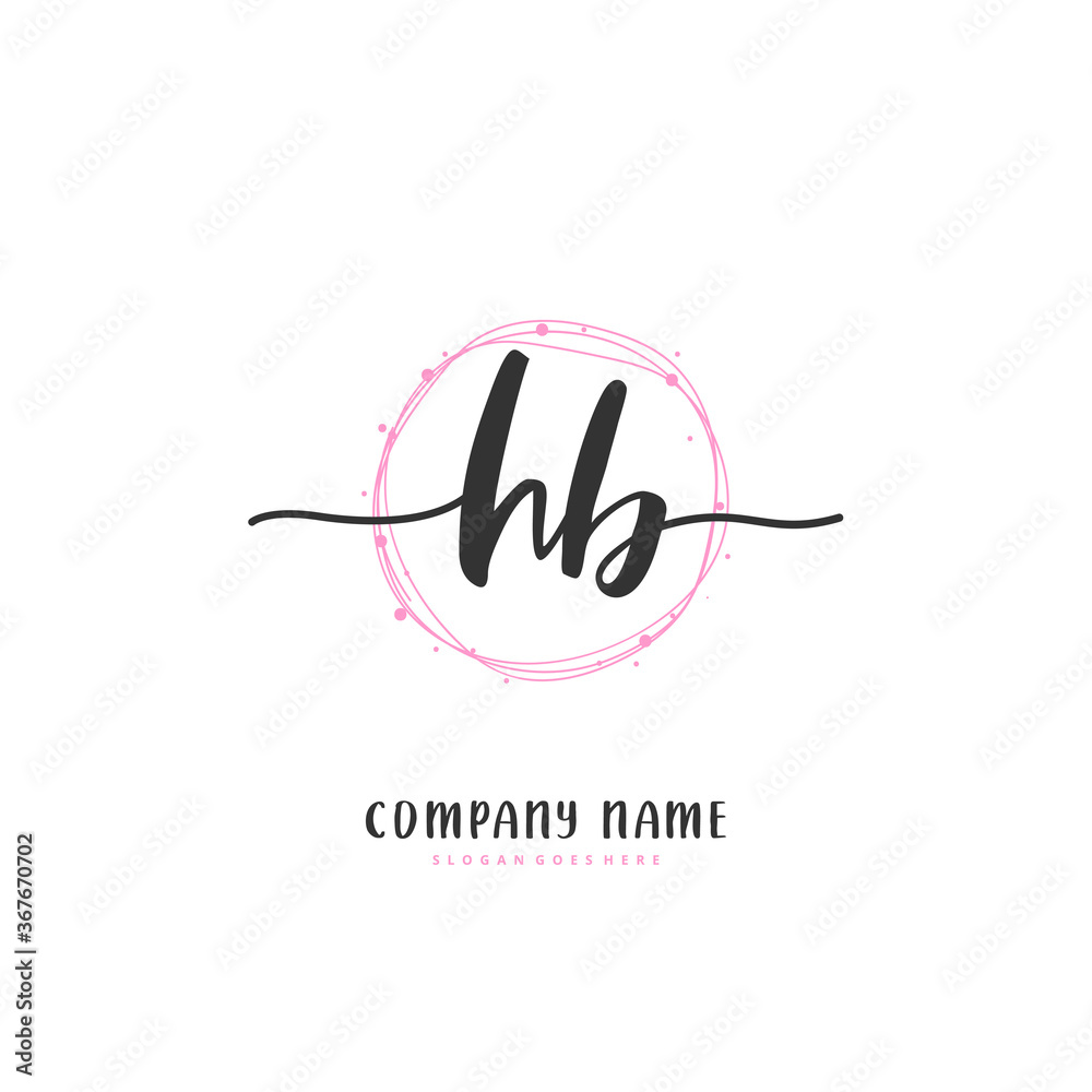 H B HB Initial handwriting and signature logo design with circle. Beautiful design handwritten logo for fashion, team, wedding, luxury logo. H B HB Initial handwriting and signature logo design with circle. Beautiful design handwritten logo for fashion, team, wedding, luxury logo.