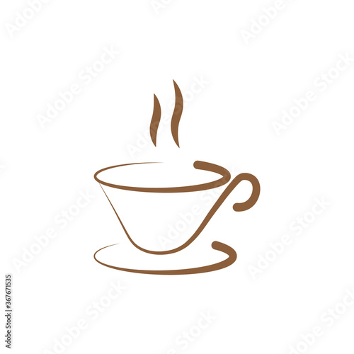 Coffe cup line icon vector