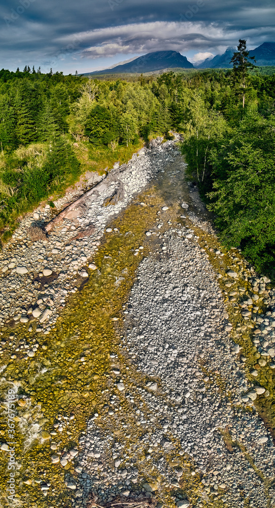 Mountain stream in High Tatras National Park, Slovakia, Europe. Beautiful world.