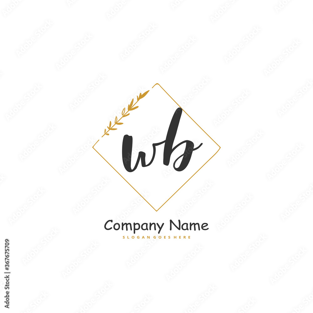W B WB Initial handwriting and signature logo design with circle. Beautiful design handwritten logo for fashion, team, wedding, luxury logo. W B WB Initial handwriting and signature logo design with circle. Beautiful design handwritten logo for fashion, team, wedding, luxury logo.