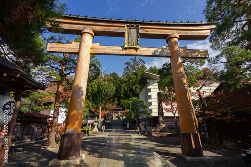 Sakuramaya Hachimangu Shrine temple in Takayama (Japan) photo