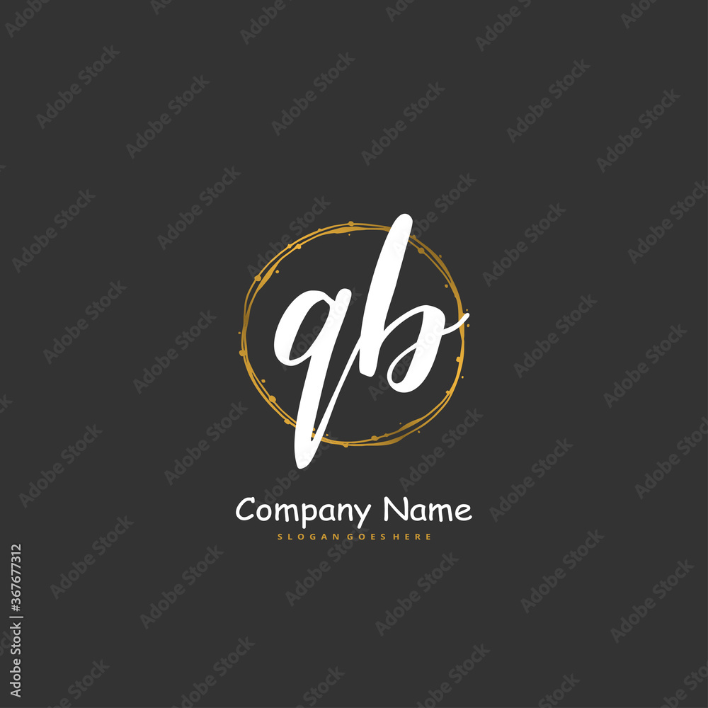 Q B QB Initial handwriting and signature logo design with circle. Beautiful design handwritten logo for fashion, team, wedding, luxury logo. Q B QB Initial handwriting and signature logo design with circle. Beautiful design handwritten logo for fashion, team, wedding, luxury logo.