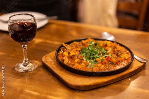 Veal stew, a traditional Georgian dish.