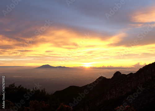 sunrise at merapi mountain central java indonesia