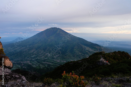 sunrise at merapi mountain central java indonesia