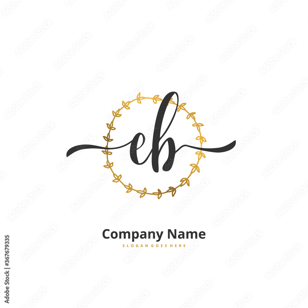 E B EB Initial handwriting and signature logo design with circle. Beautiful design handwritten logo for fashion, team, wedding, luxury logo. E B EB Initial handwriting and signature logo design with circle. Beautiful design handwritten logo for fashion, team, wedding, luxury logo.