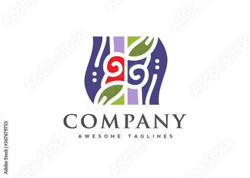  traditional handcrafted shop, Art and handmade craft logo,native art store