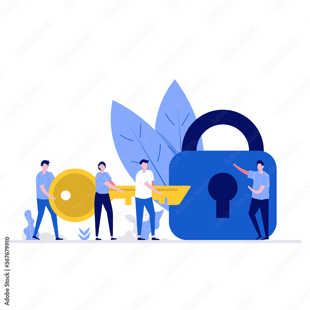 Fotografia Business solution vector illustration concept with characters