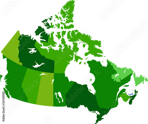 map of Canada