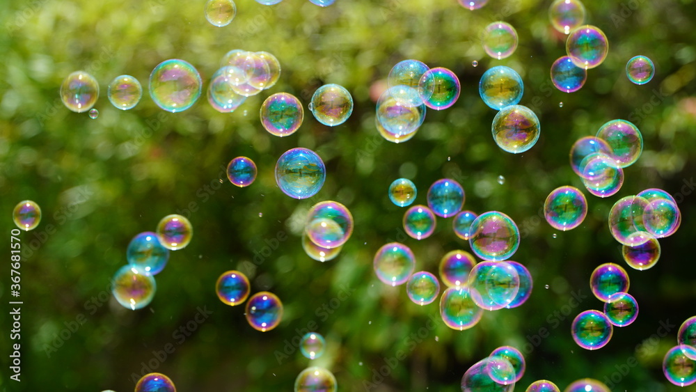 Soap bubbles in nature as a background blur,natural background bubble	