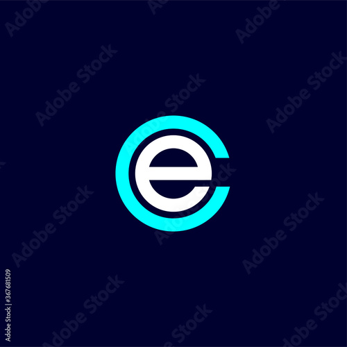 Fényképezés C & E letters Joint logo icon vector template for corporate logo and business card design