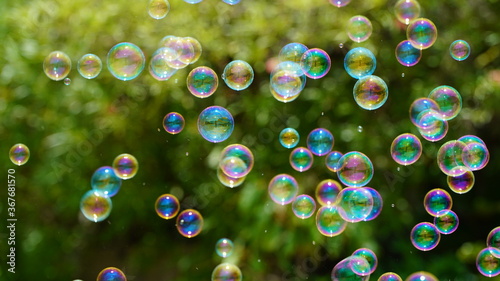 Soap bubbles in nature as a background blur,natural background bubble 