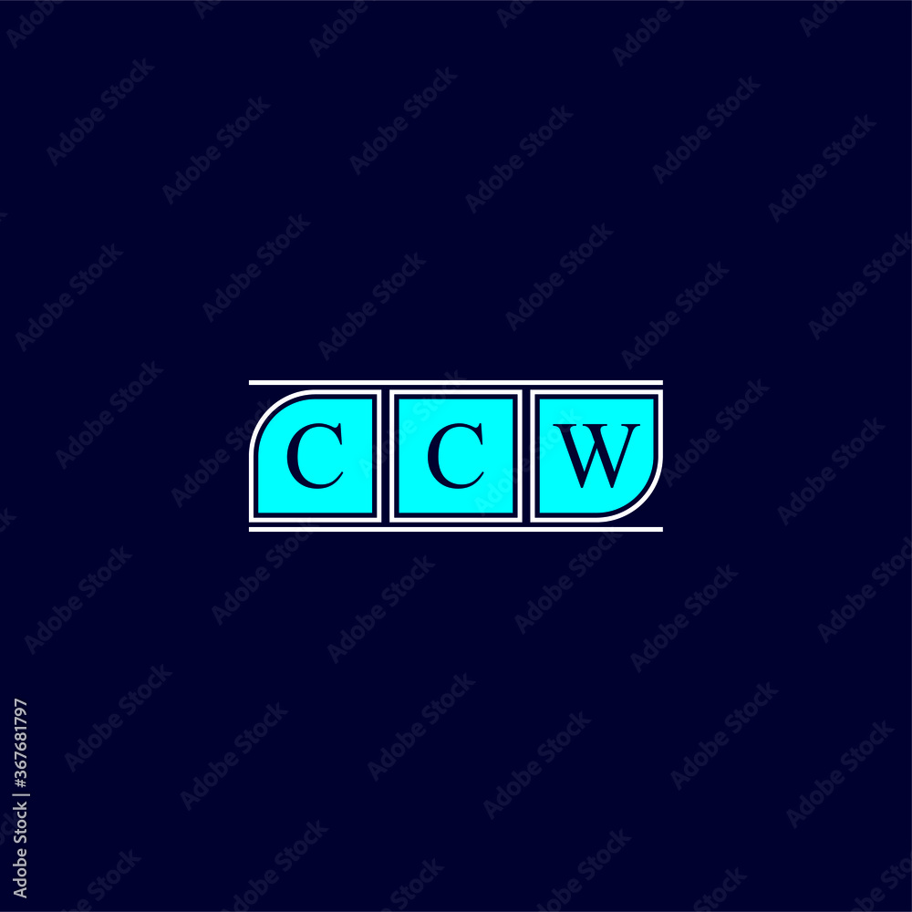 C C W letters Joint logo icon vector template for corporate logo and business card design. C C W letters Joint logo icon vector template for corporate logo and business card design.