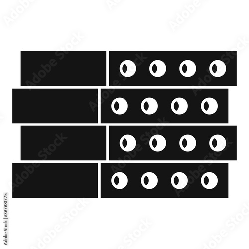 Construction concrete block icon. Simple illustration of construction concrete block vector icon for web design isolated on white background