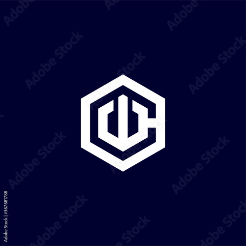 W & C letters Joint logo icon vector template for corporate logo and business card design. 