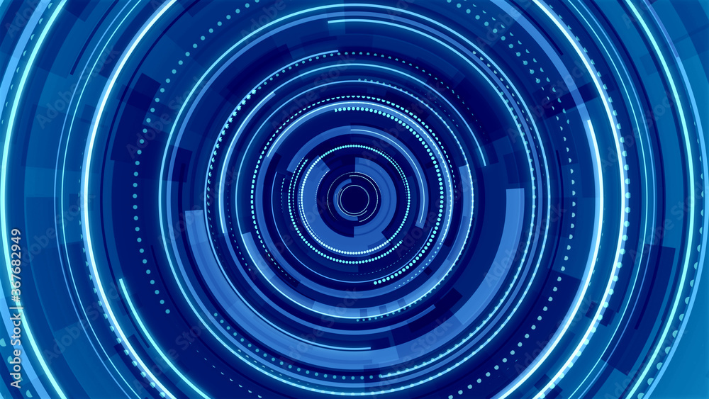 Circle blue neon light technology Hi-tech dark background. Abstract graphic digital future concept design. Circle blue neon light technology Hi-tech dark background. Abstract graphic digital future concept design.