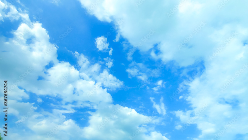 Fototapeta premium blue sky with beautiful natural white clouds