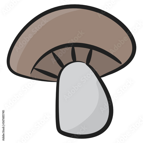 
A design of mushroom vector, fleshy cultivation in editable doodle vector

