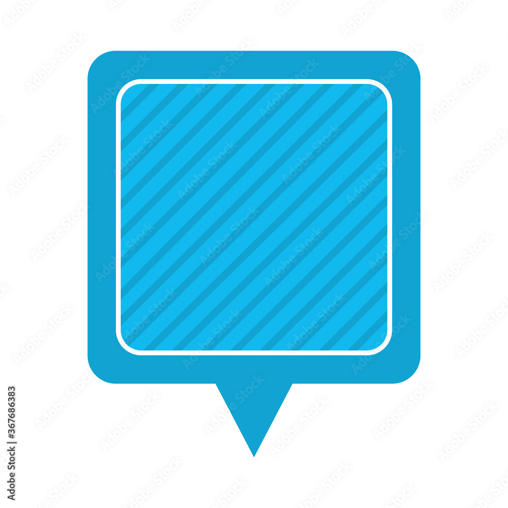 square speech bubble sticker icon, flat style square speech bubble sticker icon, flat style