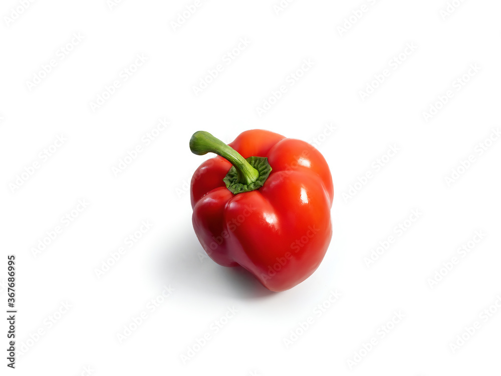 red bell pepper on a white background, a kind of superhot red bell pepper on a white background, a kind of superhot